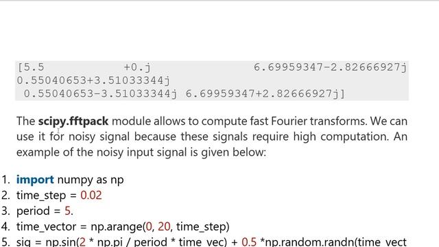 Scipy | FFTPack смотреть онлайн