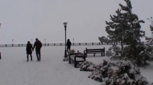 Таганрог.  Набережная.  30 11 2014. Машина времени - Музыка под снегом.