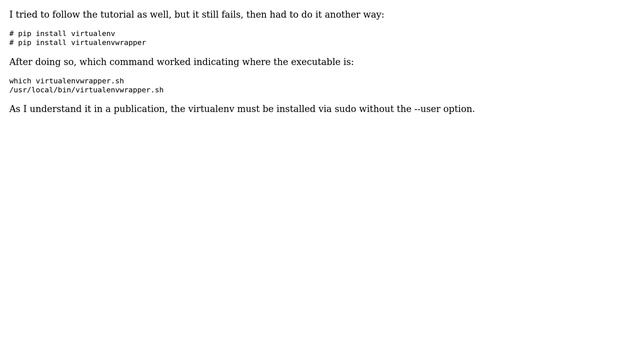 Ubuntu: Why I am getting error when I am trying to use virtualenvwrapper.? (4 Solutions!!) смотреть онлайн