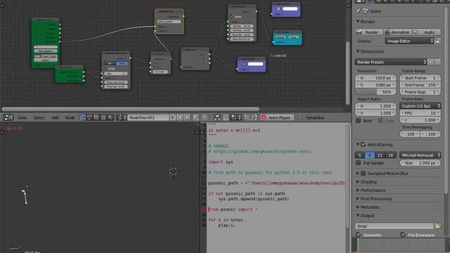 DEMO / Sverchok SN Lite x Python x PiSonic (LOUD NOISE) смотреть онлайн