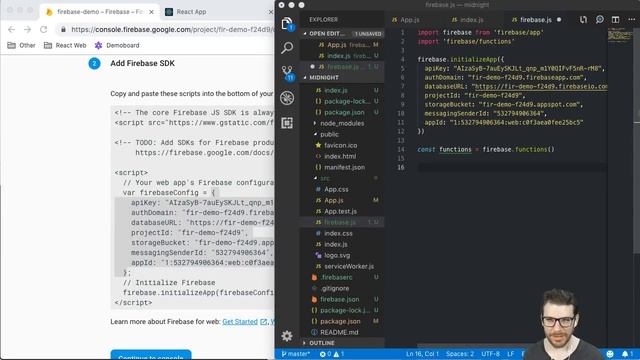 midnight.codes - setting up Firebase with Create React App смотреть онлайн