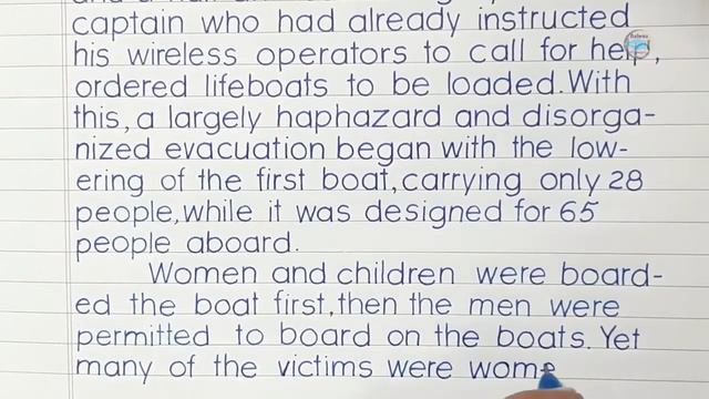 Titanic story writing | Part 3 | In very attractive and clean Print handwriting | Simple handwritin смотреть онлайн