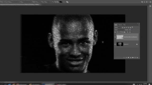 Text Portrait effect - Photoshop Tutorial смотреть онлайн