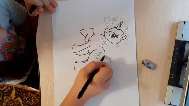 как нарисовать пони рарити смотреть онлайн