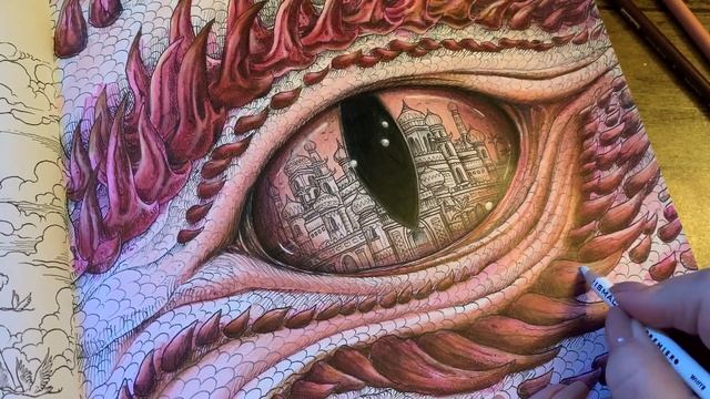 Adult Coloring - Worlds within Worlds Dragons Eye part 2 смотреть онлайн