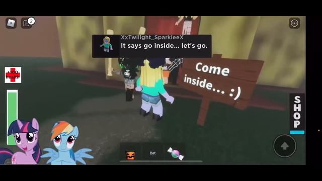 Rainbow Dash and Twilight Plays Roblox Halloween Story смотреть онлайн
