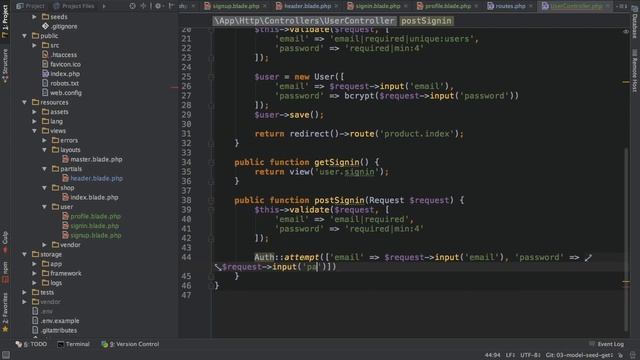 Shopping Cart Project With Laravel 5 2 , (Part 06) User Sign In смотреть онлайн