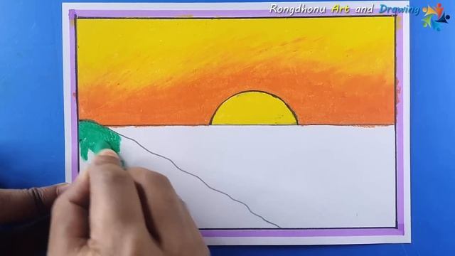 Scenery Drawing ?&? Painting || Very Easy to Draw смотреть онлайн