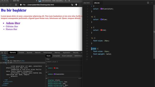 4) Basit Seçiciler - Sıfırdan HTML ve CSS Eğitimi смотреть онлайн