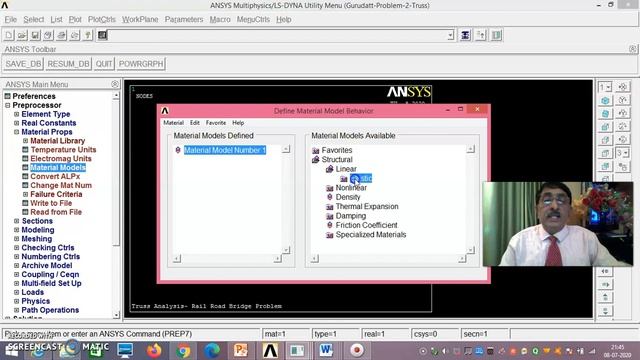 Truss Analysis- Demo- Rail Road Bridge Problem -Using Ansys Mechanical APDL- Problem 2- Session-1 смотреть онлайн