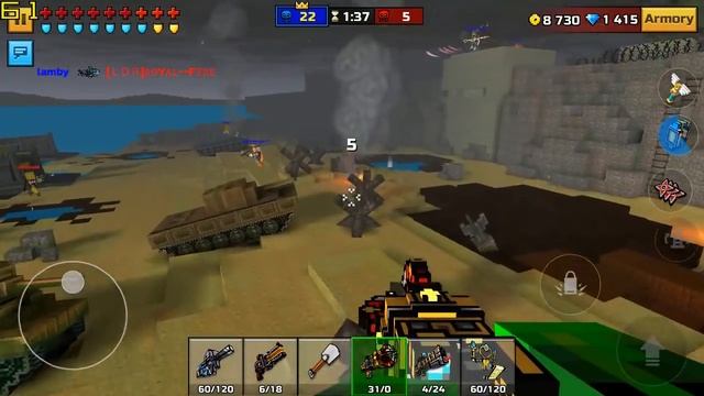 Pixel Gun 3D - D-Day Map Color Weapons Gameplay смотреть онлайн