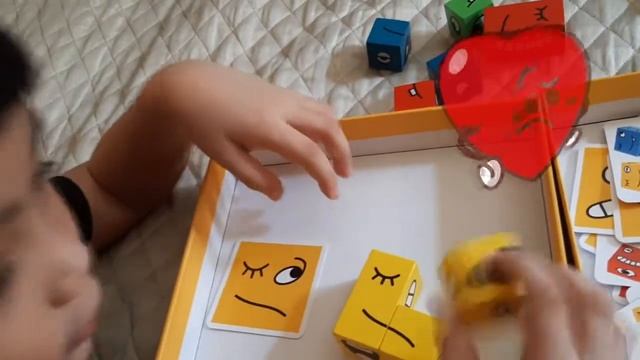 Jaeden Plays The Expression Puzzle Building Blocks | Educational Game For KIDS