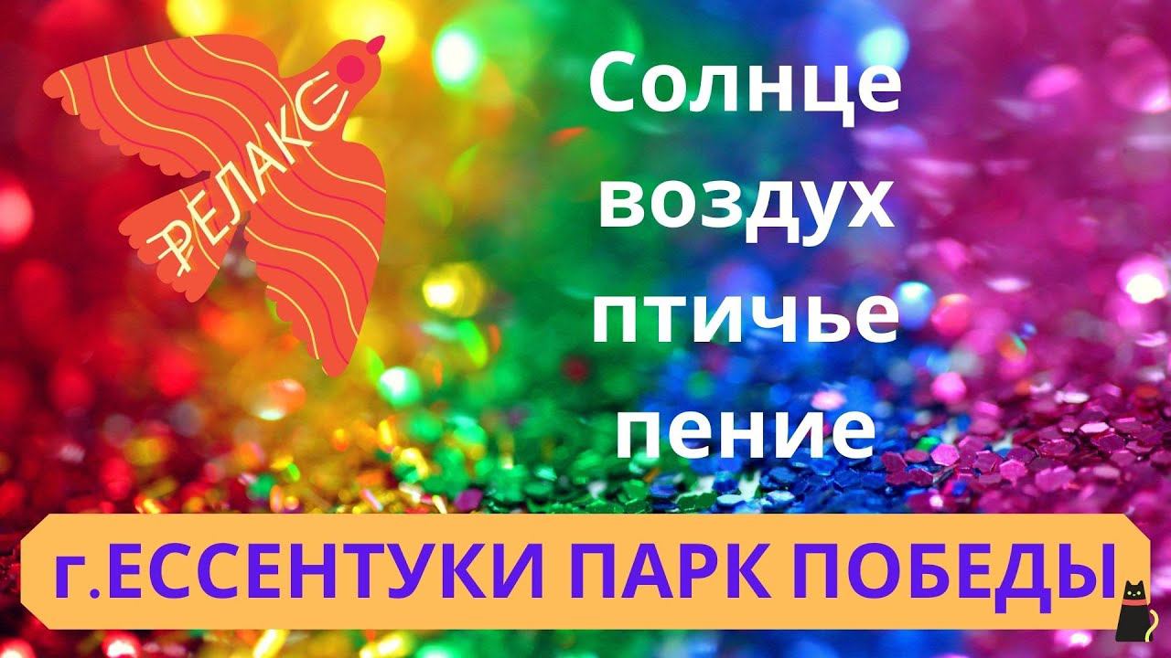 Релакс. Город Ессентуки. Парк Победы. Прогулка в середине дня. Птичье пение. смотреть онлайн