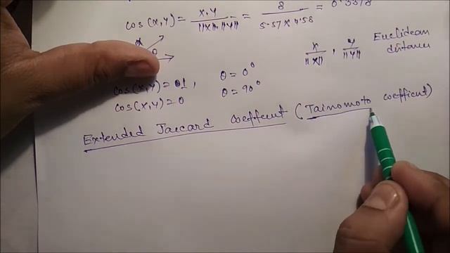 11.1 Cosine similarity and Extended Jaccard coefficient (Tainimoto coefficient) смотреть онлайн