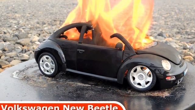 Burning My Volkswagen New Beetle - The Car Is On FIRE - Just a Model Toy Car смотреть онлайн