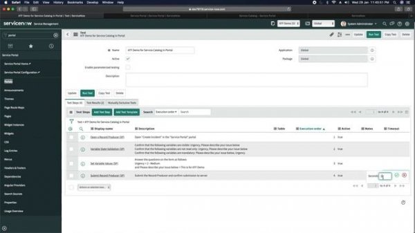 #7 ServiceNow Automated Test Framework | Service Catalog in Portal Testing | ServiceNow ATF Trainin