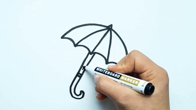 рисование зонтик для детей / Bolalar uchun soyabon rasm chizish / Drawing umbrella for children смотреть онлайн