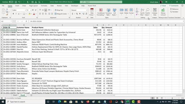 Remove Blank Rows смотреть онлайн