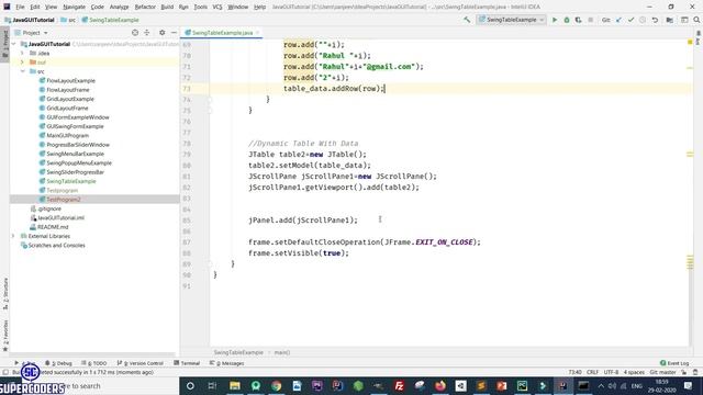 Java GUI Swing Tutorial Part 19.6 | How to Show CSV Data in GUI Table | Swing JTable смотреть онлайн