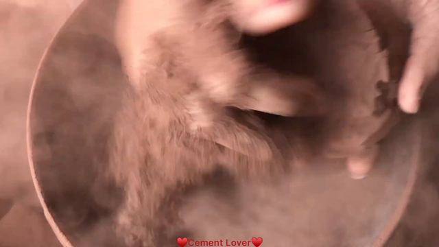#ASMR 159 #purecement Extremely Dusty & Soft Pure Red Cement Crumbling In Bucket 🪣..!!♥️💨