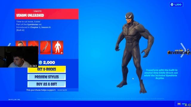 Streamers React to *NEW* "VENOM" (Eddie Brock) SKIN in Fortnite Item Shop смотреть онлайн