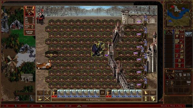 One Black Dragon VS. 69 993 Peasants and many many Land Mines (Heroes 3 Fun) смотреть онлайн