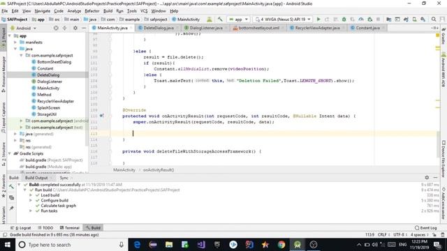 How to delete video using storage access framework from list of files in android studio | Part 3 смотреть онлайн
