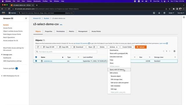How to query data via S3 Select | S3 Bucket | SQL смотреть онлайн