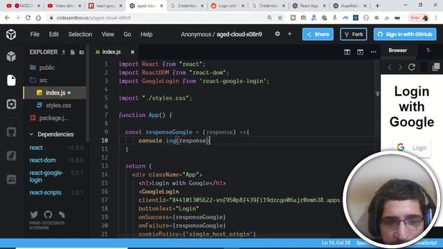 Login with Google Account using React | Integrate Google Login Button in React смотреть онлайн