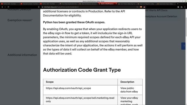 EBAY API | how to register | set up OAuth смотреть онлайн