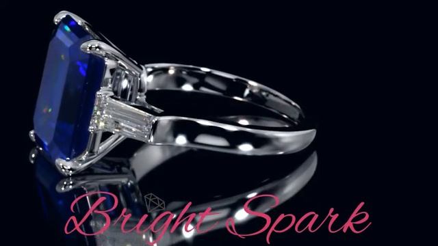 Кольцо в стиле Графф с сапфиром Nice Sapphire 10 карат от Bright Spark смотреть онлайн