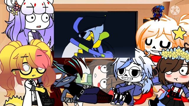 Undertale reacts to sans vs jevil||Undertale||gacha club смотреть онлайн