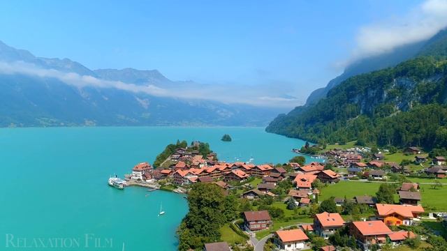 Switzerland 4K • Scenic Relaxation Film with Peaceful Relaxing Music and Nature Video Ultra HD смотреть онлайн