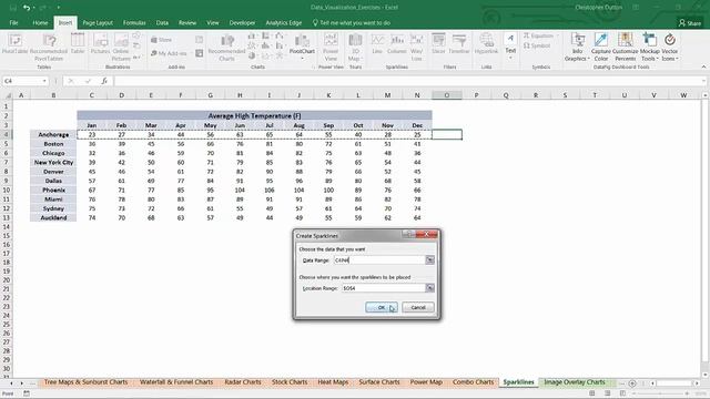 20 Creating Sparklines - Data Visualization in Excel Tutorial смотреть онлайн