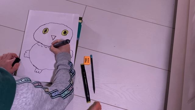 Рисуем сову из Гарри Поттера! смотреть онлайн