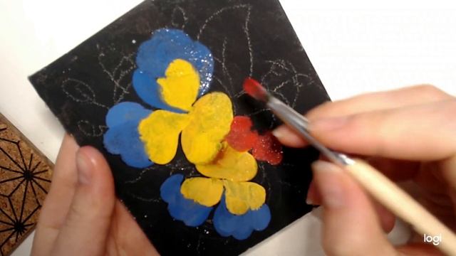 Видеоурок: рисуем Анютины Глазки маслом в технике Жостово. Детальный замалевок. смотреть онлайн