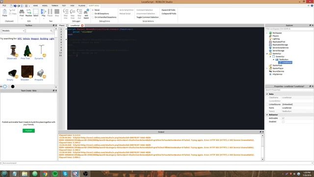 ROBLOX Lua GUI Scripting Tutorial 15 - MouseButton1Click смотреть онлайн