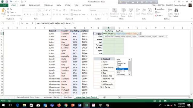 Data Visualization | Adding Spark line Chart | Interactive Form Control смотреть онлайн