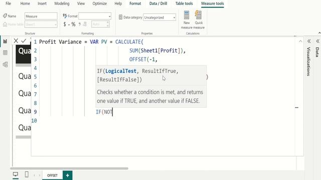 OFFSET function in Power BI (DAX) смотреть онлайн