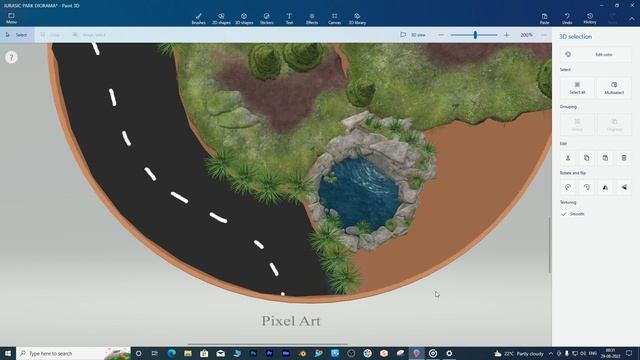 Windows 10 Paint 3d Tutorial : Creating a Paint 3d Diorama ! Jurassic World ! Easy 3d software смотреть онлайн