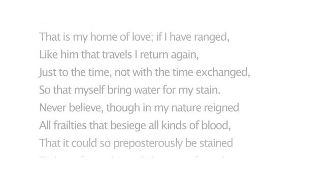 Shakespeare's Sonnet 109 – O Never Say That I Was False Of Heart