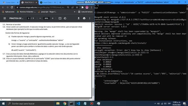 Practica Seguridad Mongo DB смотреть онлайн