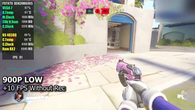 OVERWATCH | VEGA 7 OC RYZEN 5 4650G\4600G 16Gb Ram смотреть онлайн