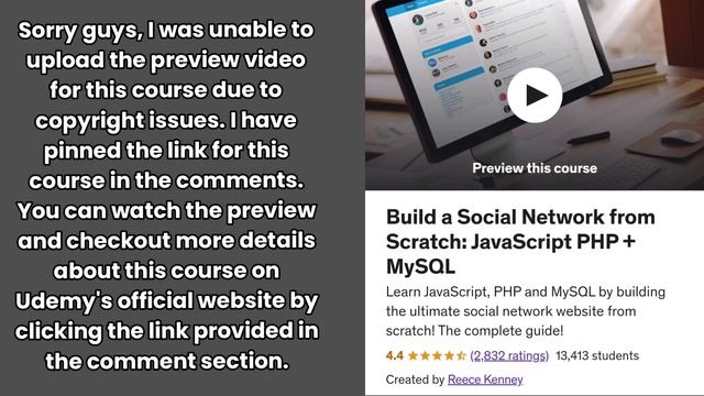 Build a Social Network from Scratch: JavaScript PHP + MySQL смотреть онлайн