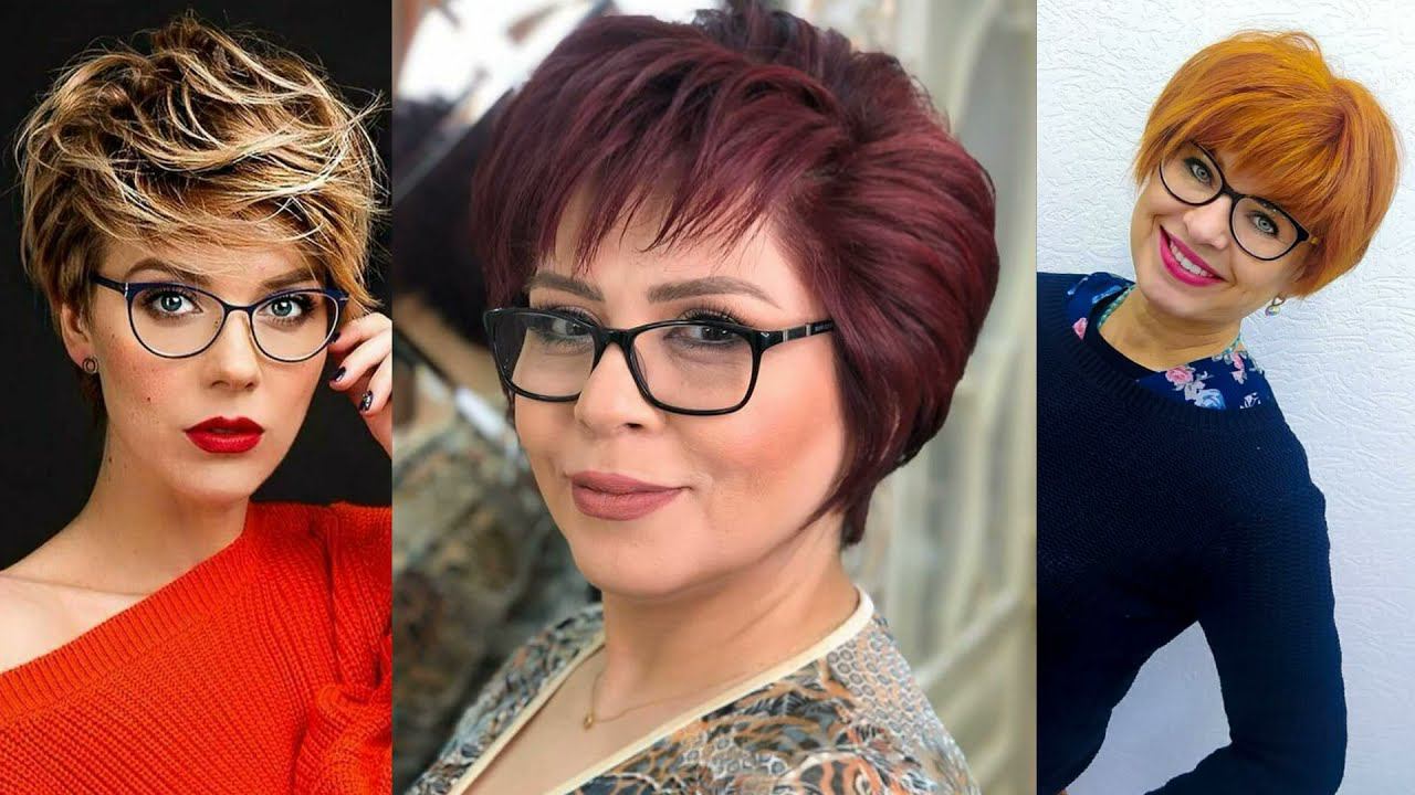 Самые модные короткие стрижки для женщин в очках 2022/short haircuts for women with glasses. смотреть онлайн