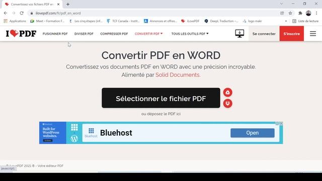 Comment Convertir Un Fichier PDF En Fichier WORD : Formation I Love Pdf