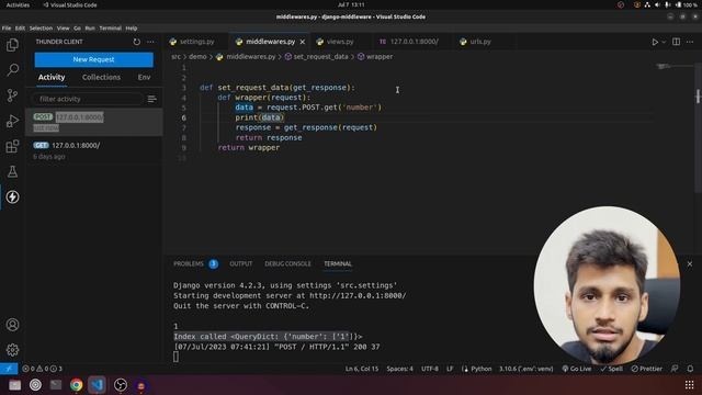 Mastering Django Middleware: Function Based Middleware (Part 2) || Code with SJ смотреть онлайн