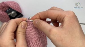 Вяжем спицами цельновязную планку для кардигана, кофты, платья.  Как вязать планку спицами