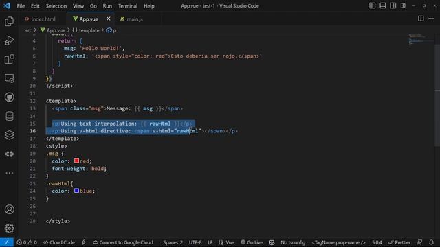 Sintaxis de plantilla en Vue.js 3 - v-html - Tutorial #5 смотреть онлайн