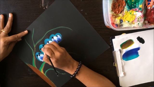 One stroke Painting-Cute Birds on Branch смотреть онлайн